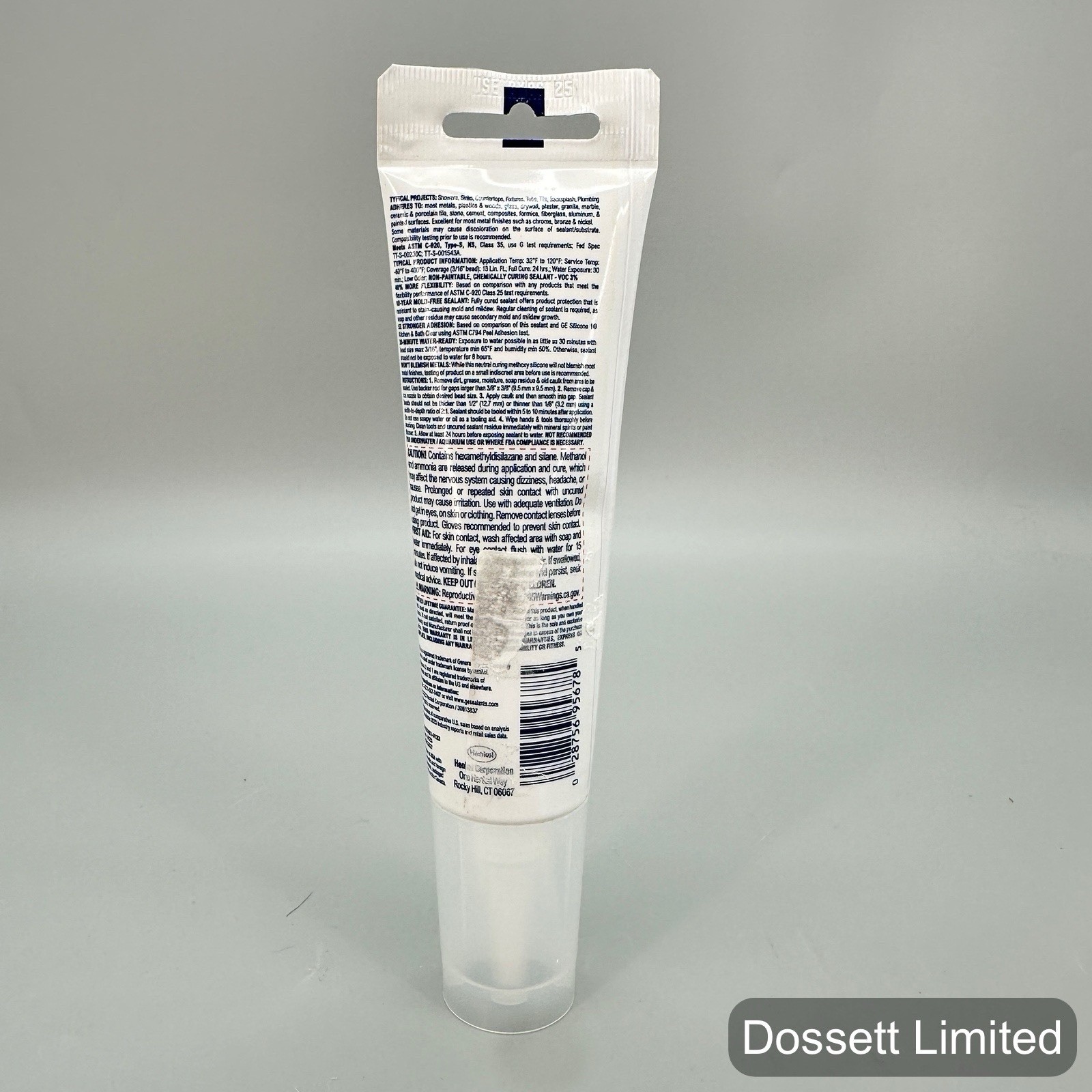 12-GE Advanced Silicone Kitchen & Bath Clear 100% Waterproof Caulk Sealant 2.8oz