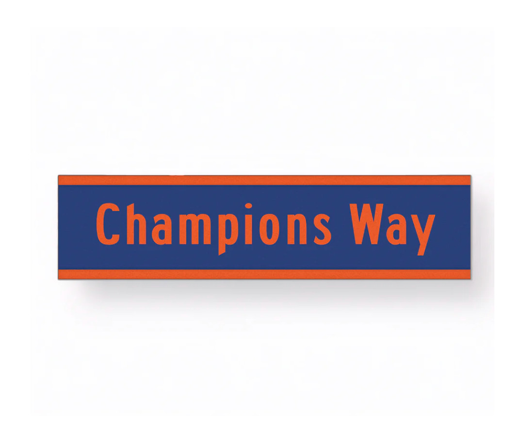 Replica Champions Way Street Sign 36″ W x 9″ H