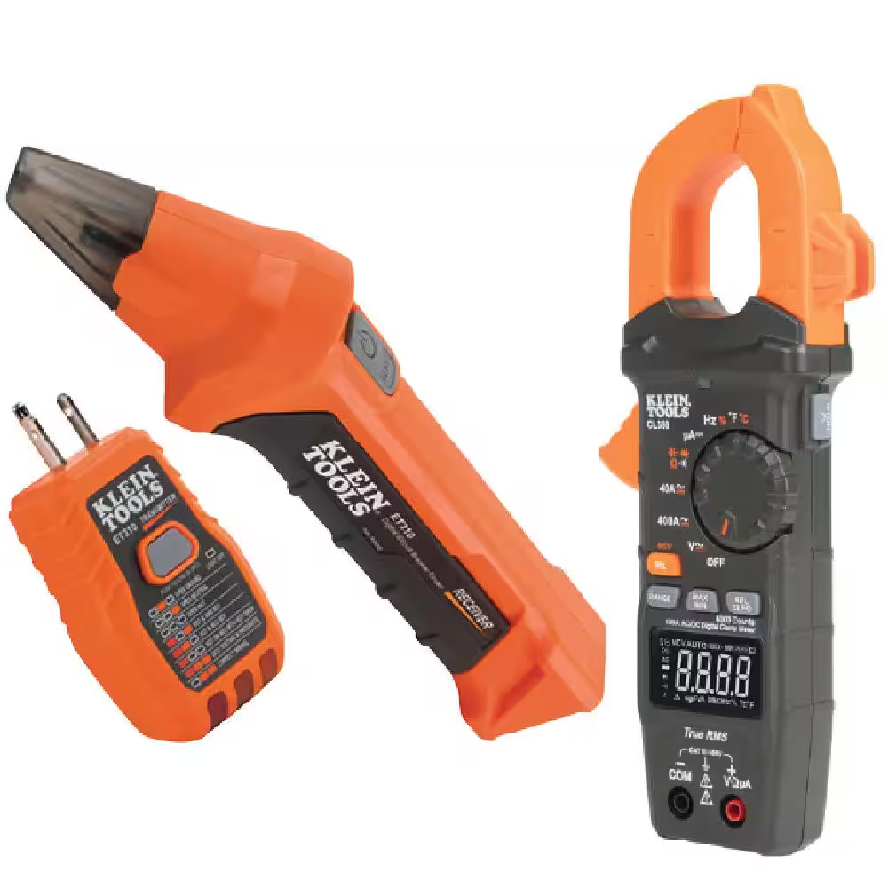 400 Amp AC/DC Digital Clamp Meter and Digital Circuit Breaker Finder Tool Set