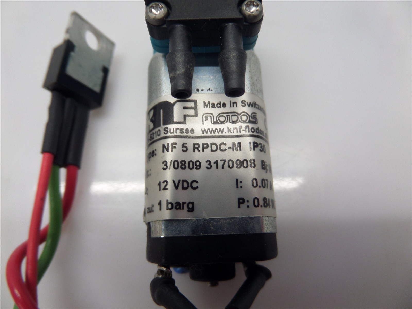 KNF Neuberger NF5 RPDC-M IP30 Diaphragm Pump 12VDC