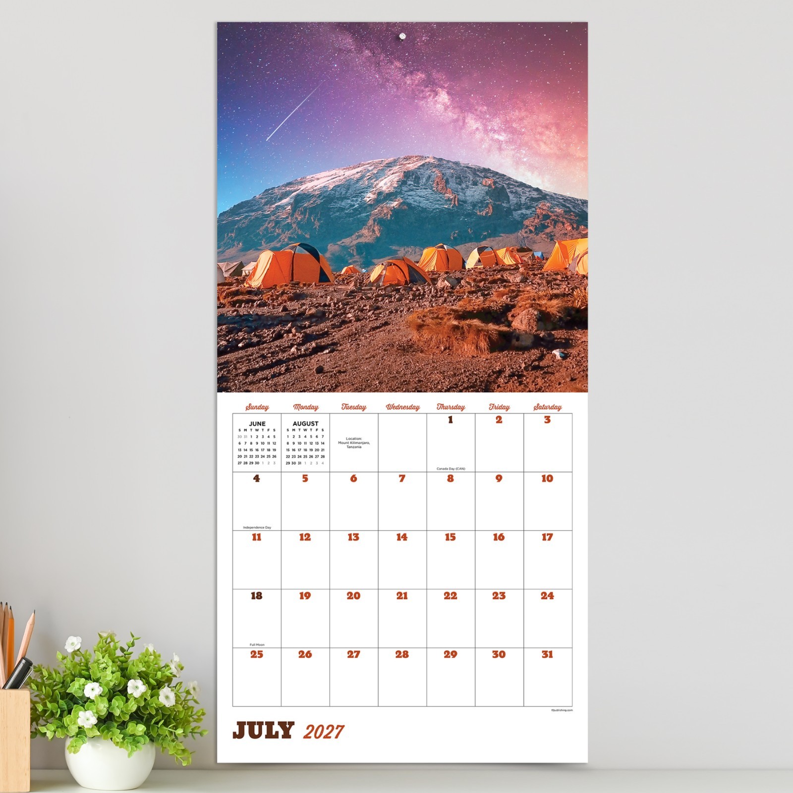 2027 Mountains Wall Calendar