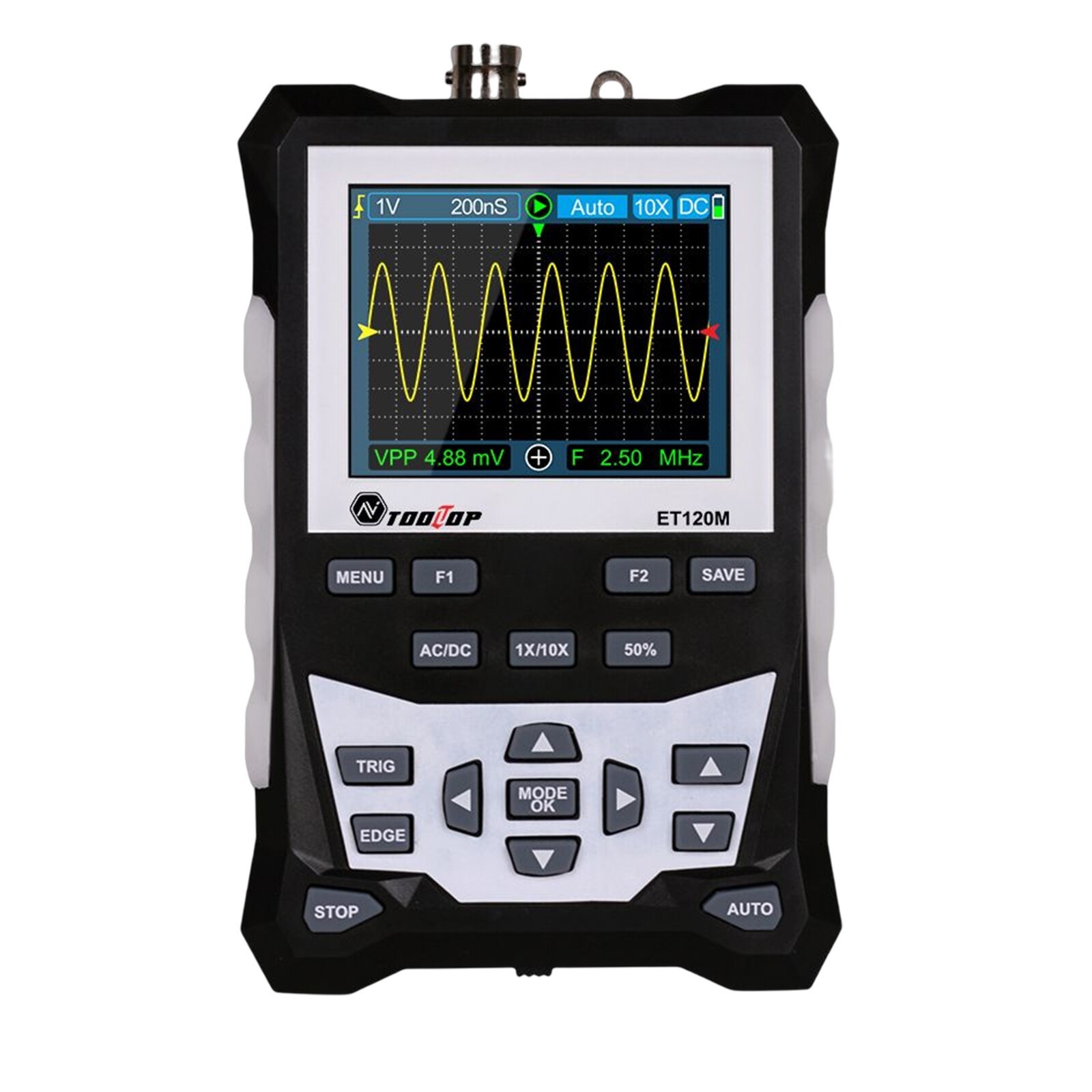 Handheld LCD Digital Oscilloscope 120MHz Bandwidth 500MSa/s Sampling Rate E6C1