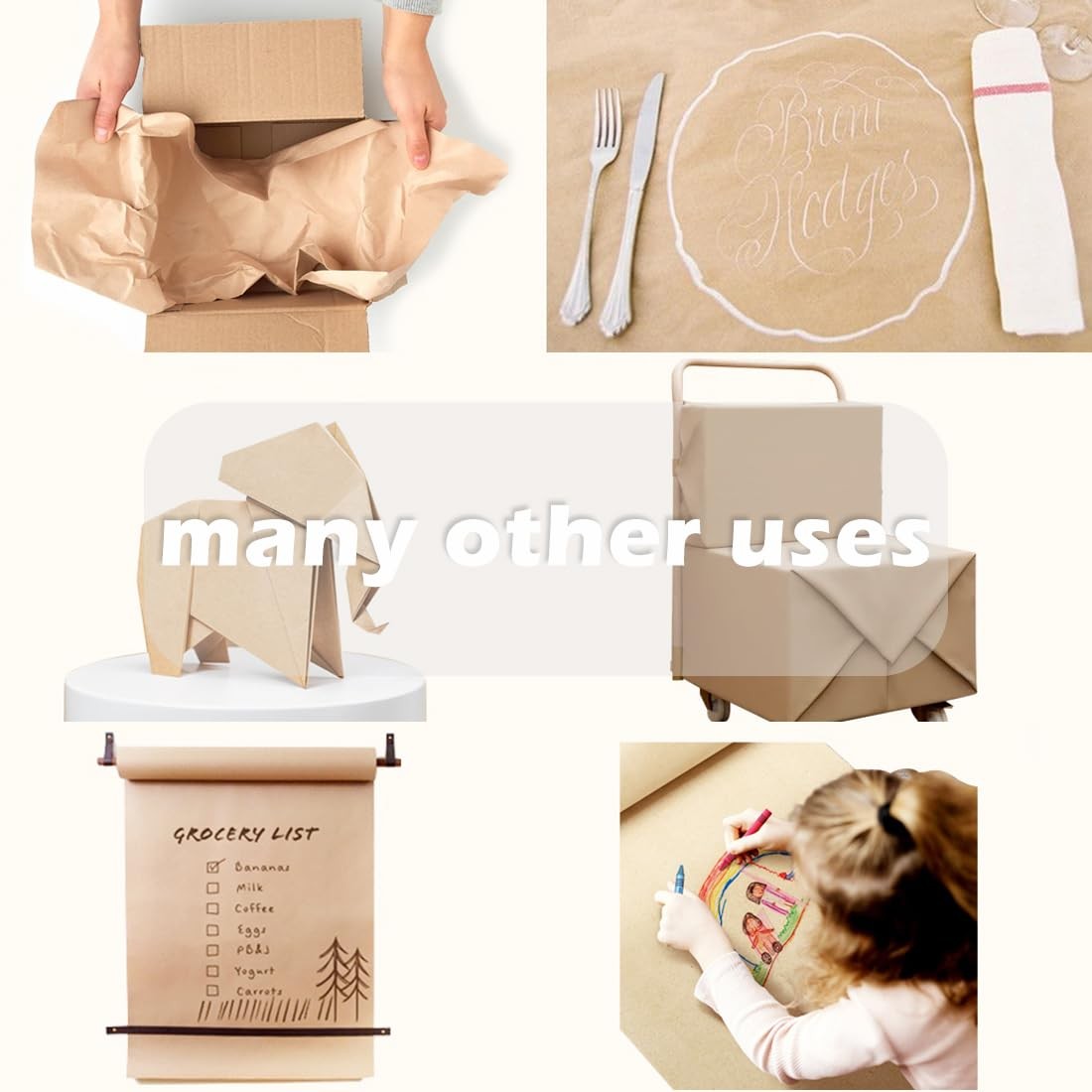 PerkHomy 36 x 1,440 120 Blue Kraft Paper Roll for Craft Bulletin Board