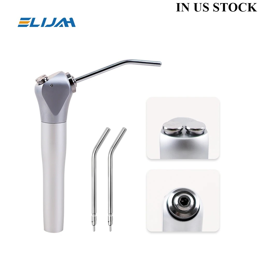 Dental 3 Way Air Water Spray Triple Syringe Handpiece /50 Nozzles Tips Tubes Kit
