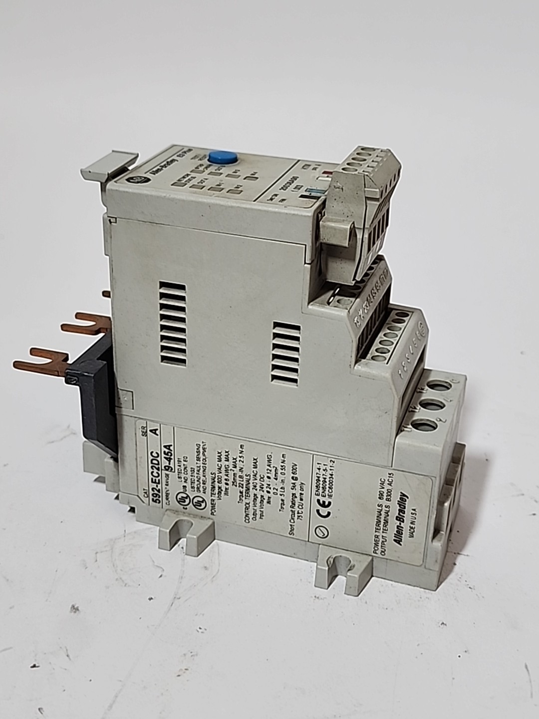 Allen-Bradley 592-EC2DC Electronic Overload Relay 9-45A Series A Solid State