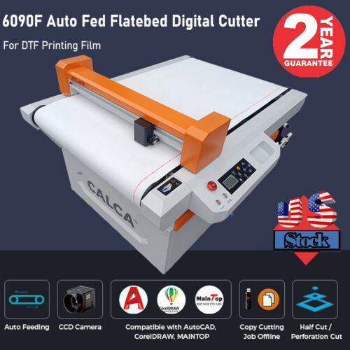 CALCA 60x90cm Auto Fed Flatbed Digital Roll Cutter For DTF Printing Film Pickup