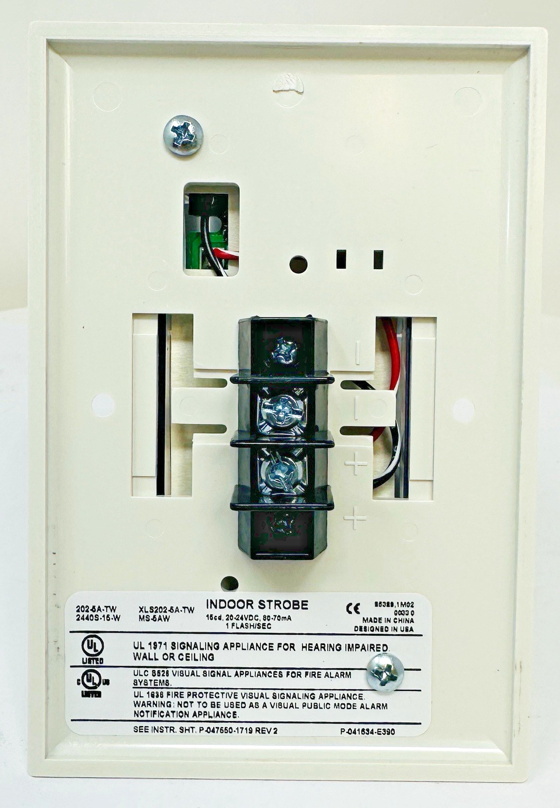 New in Box, Integrity 202-5A-TW White Strobe Fire Alarm, Edwards