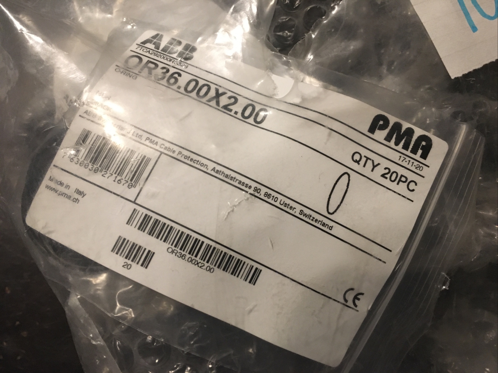 LOT OF 20 ABB NVNV-M406GT-13 (7TCA292000R0235) PA6 CONDUIT FITTINGs NICKEL / BK