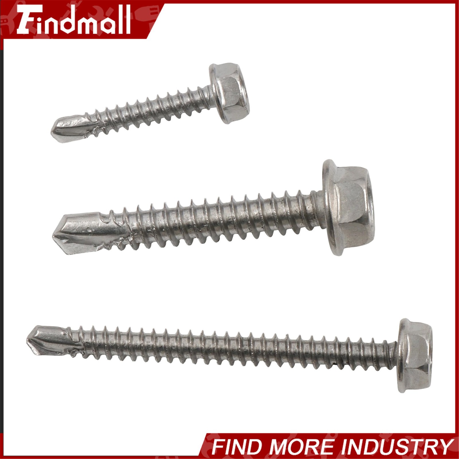 370Pcs #8#10#14 Self Drilling Screws Assortment Kit,410 Stainless Steel