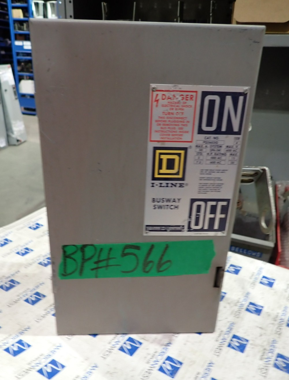 Square D PQ3603G 30 amp 600 volt Fusible 3 Phase 3 Wire Busway Switch BP566