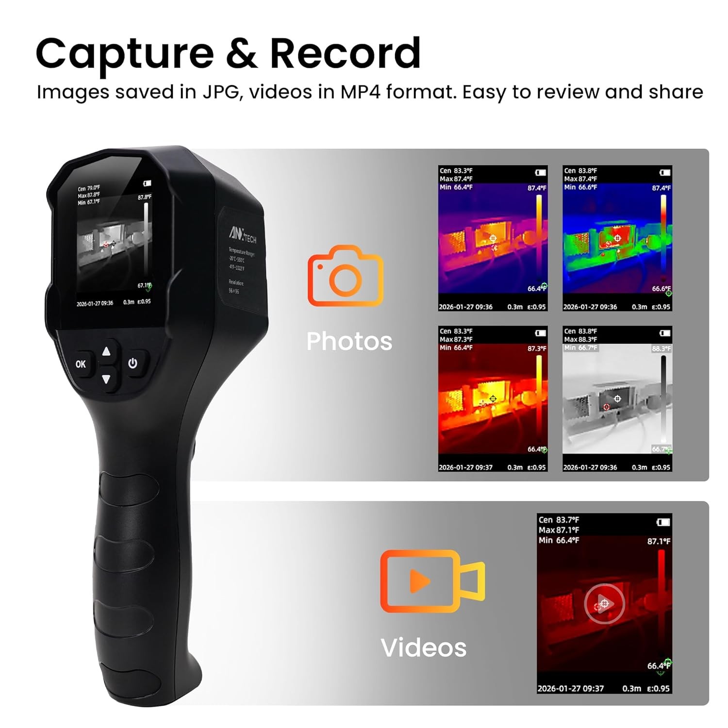 ANXTECH Infrared Thermal Camera ISR Resolution 240×240 Thermal Imaging Camera
