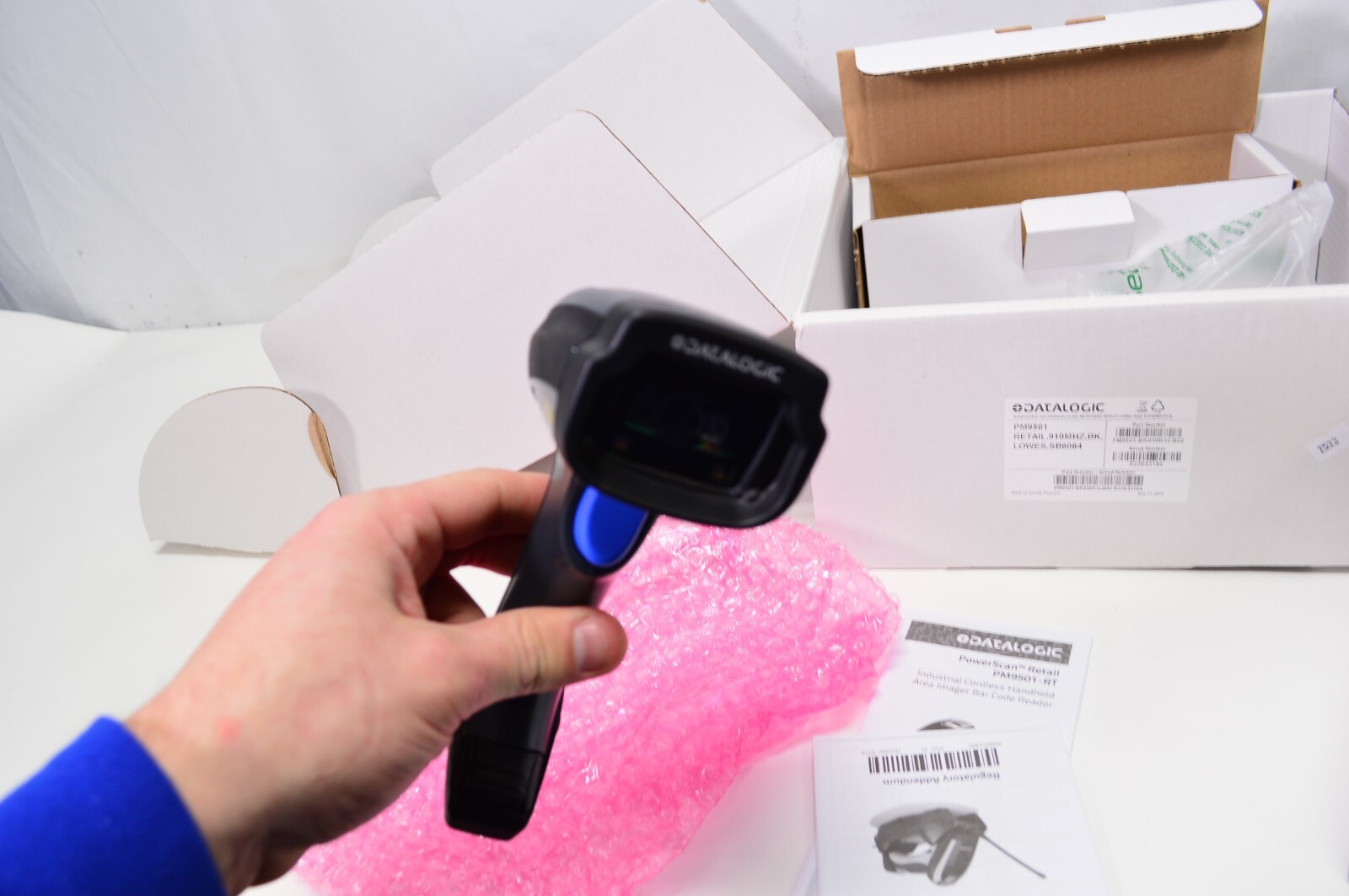 NEW Datalogic Power Scan PM9501 Cordless Barcode Scanner PM9501-BK910K1CB02