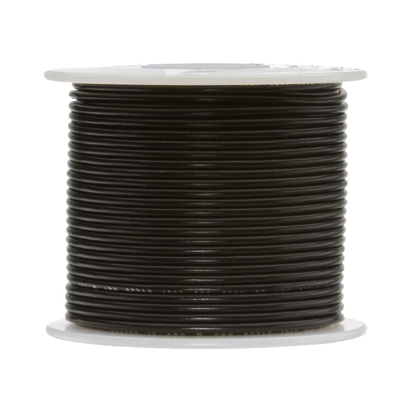 10 AWG Stranded Hook Up Wire, Black, 100 ft, 0.187″ Dia, UL3173, 600V