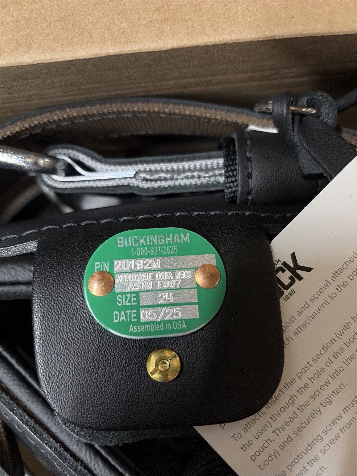 Buckingham Short Back Mobility Belt 20192M- Size 21 – Black – New