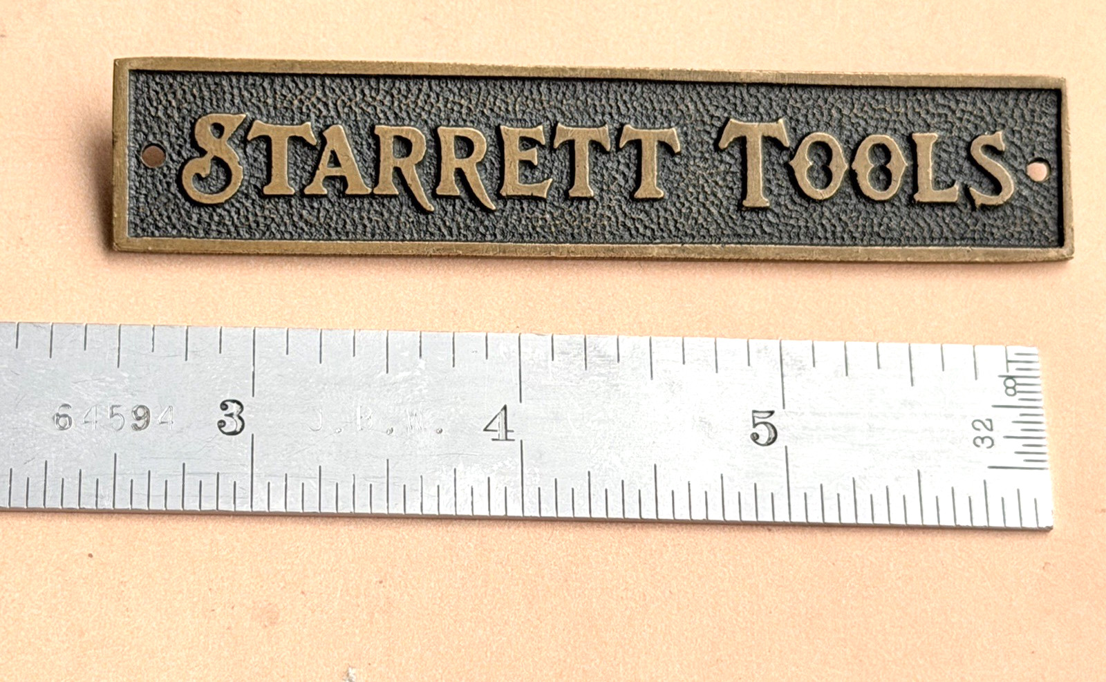 STARRETT No.C604RE-6 6” Long Spring-Tempered Steel Rule W/Inch Grad. USA Made
