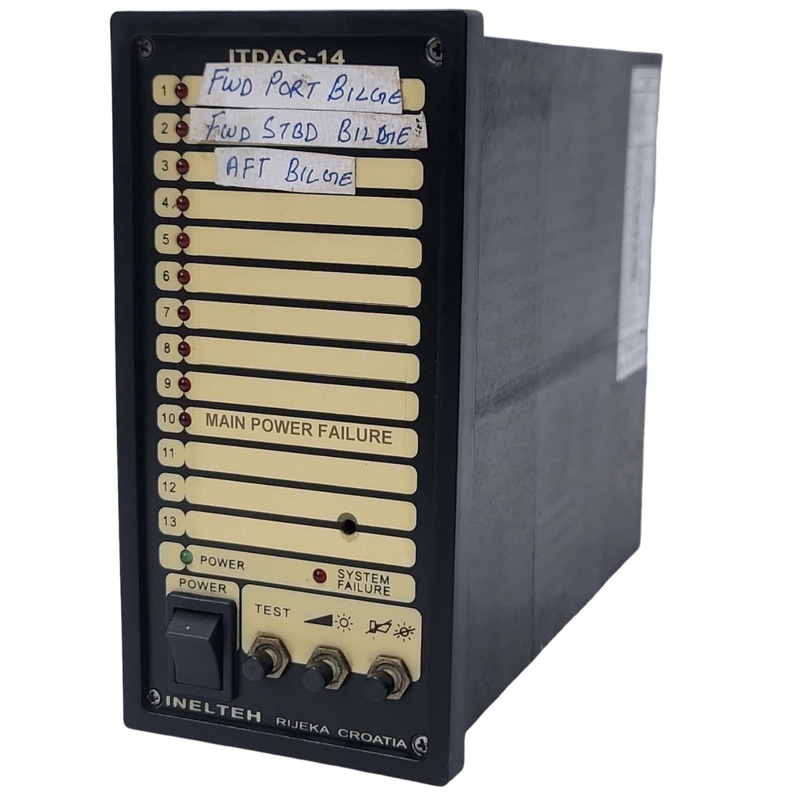 INELTEH ITDAC-14A ALARM AND CONTROL UNIT BY RIJEKA CROATIA Ser.No. 09071321