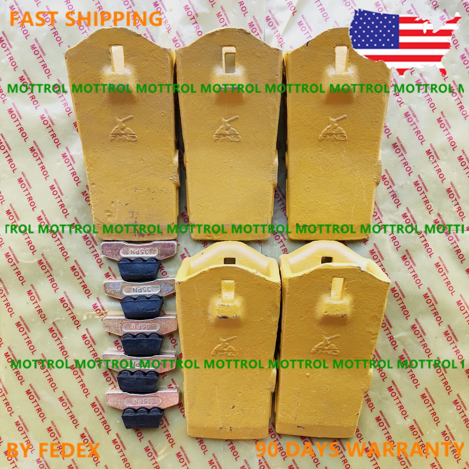 5 PC 35S D35S Digging Teeth Tooth WITH 35 LK Tooth Locks 35 PN TEETH Pins