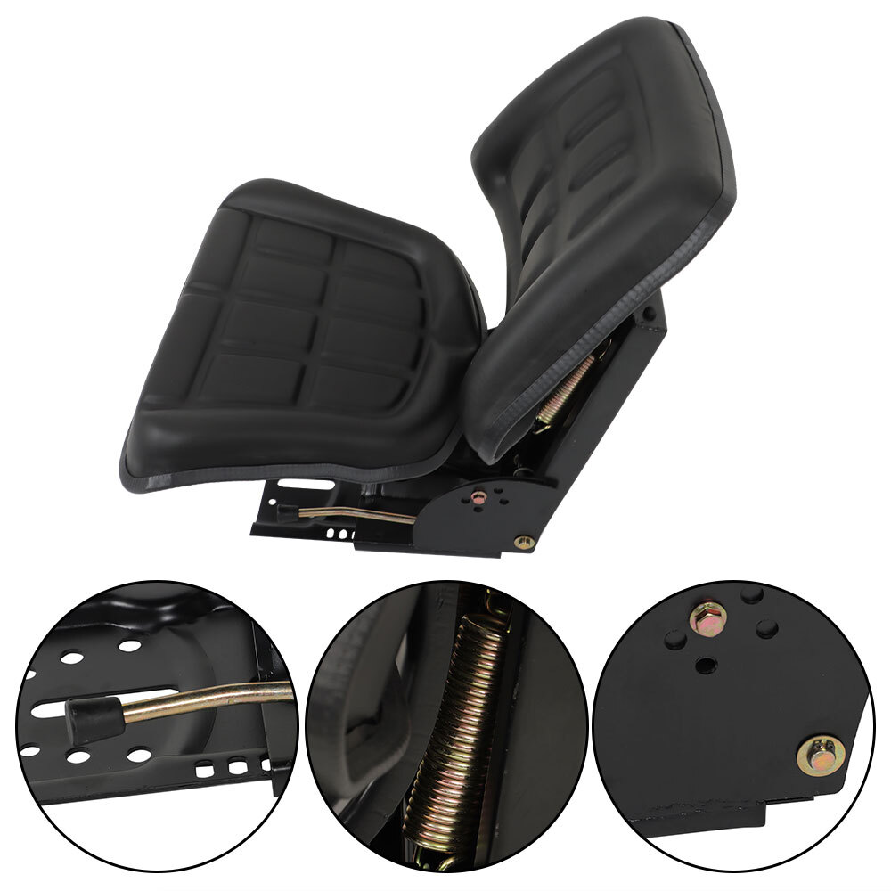 Black Universal Tractor Suspension Seat For Massey Ferguson Ford 230 231 234 255
