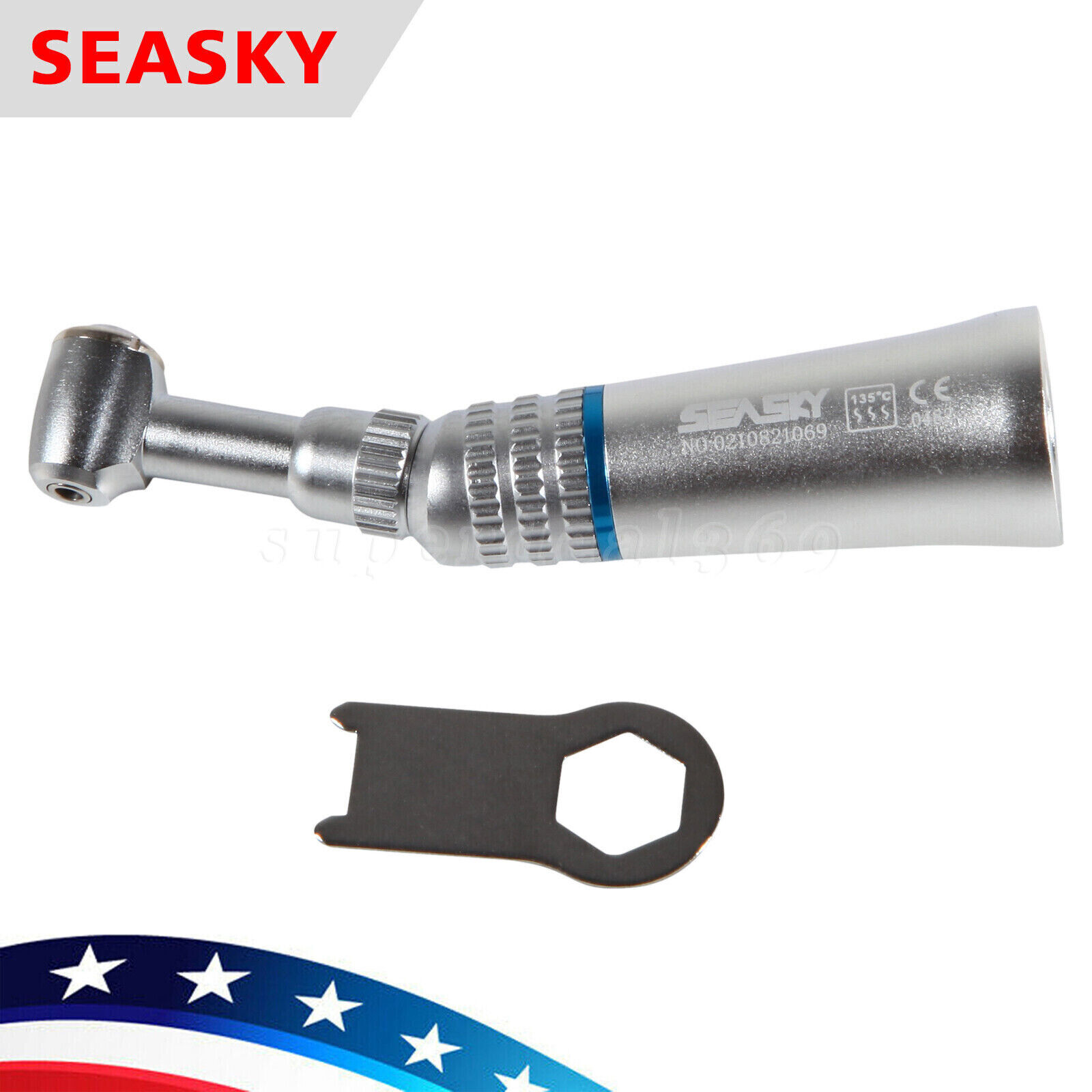 NSK Style Dental Slow Low Speed Contra Angle Handpiece Push Button E-type SEASKY