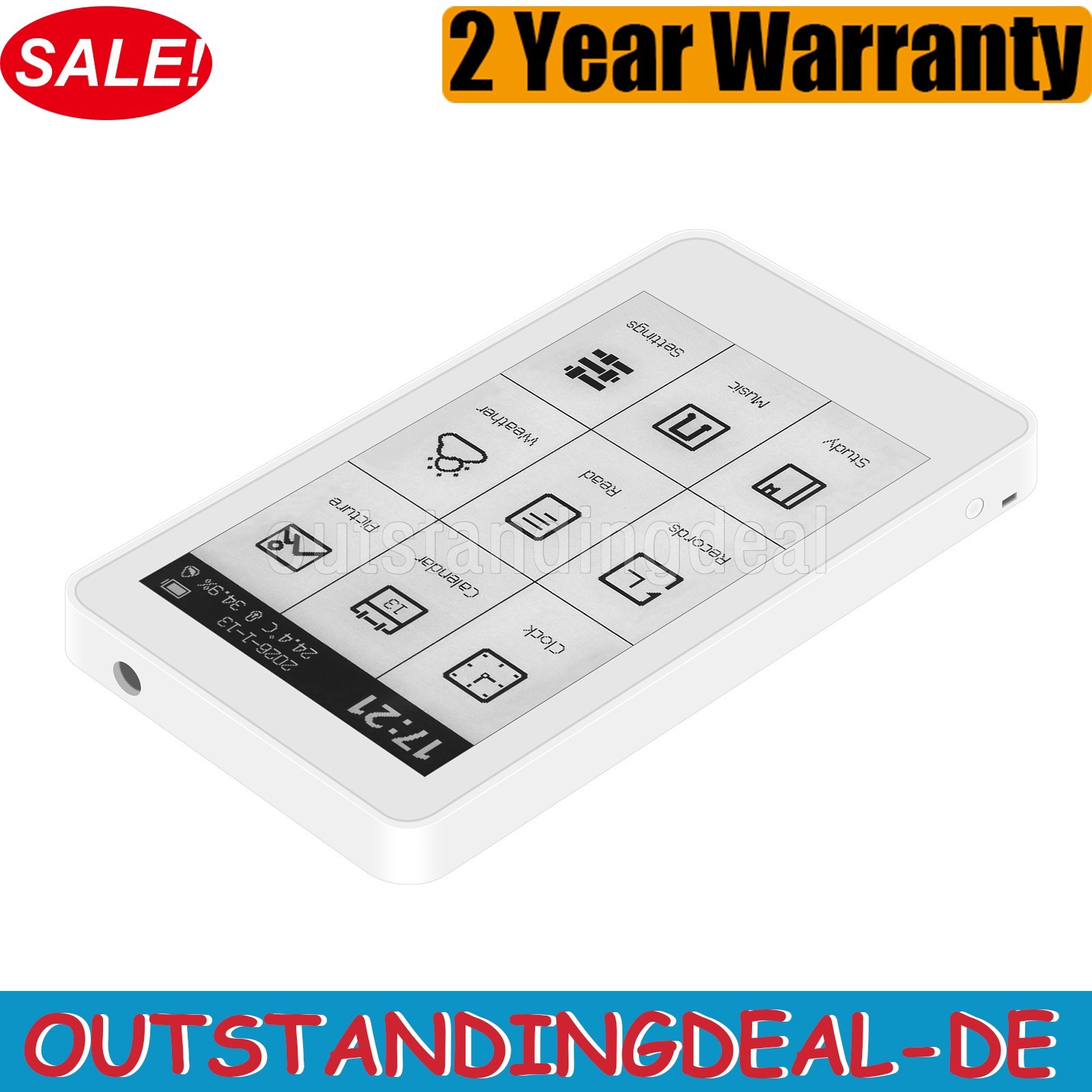 HamGeek M3 E-Book Reader 3.7-inch Touch Screen E-Paper 10-Level Adjustable ot34