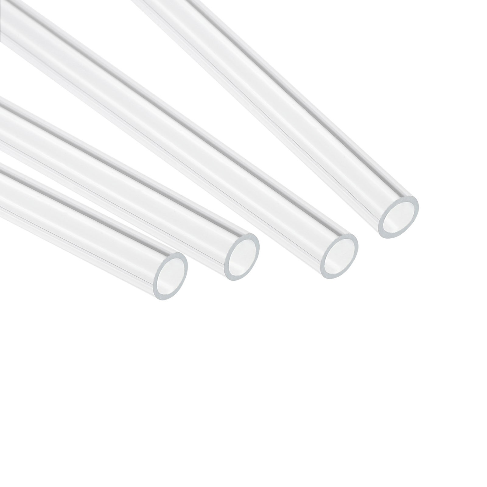 4pcs Acrylic Pipe Clear Rigid Round Tube 6mm ID 8mm OD 14″
