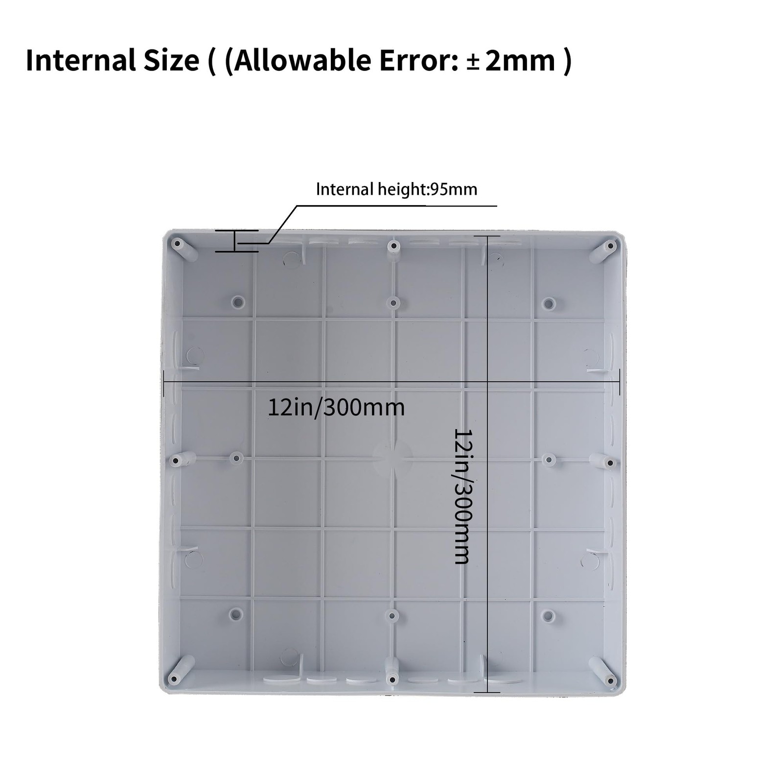 Junction Boxes-12″ x 12″ x 4″ IP65 Plastic Dustproof Waterproof Electrical Bo