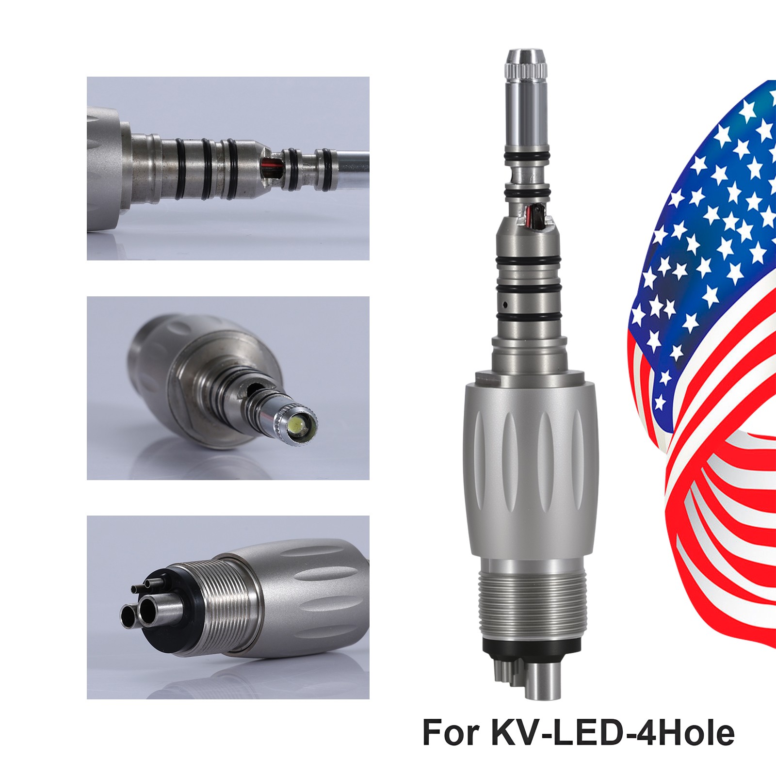 Dental slow low Speed handpiece kit straight nosecone+air motor 4 hole nsk style