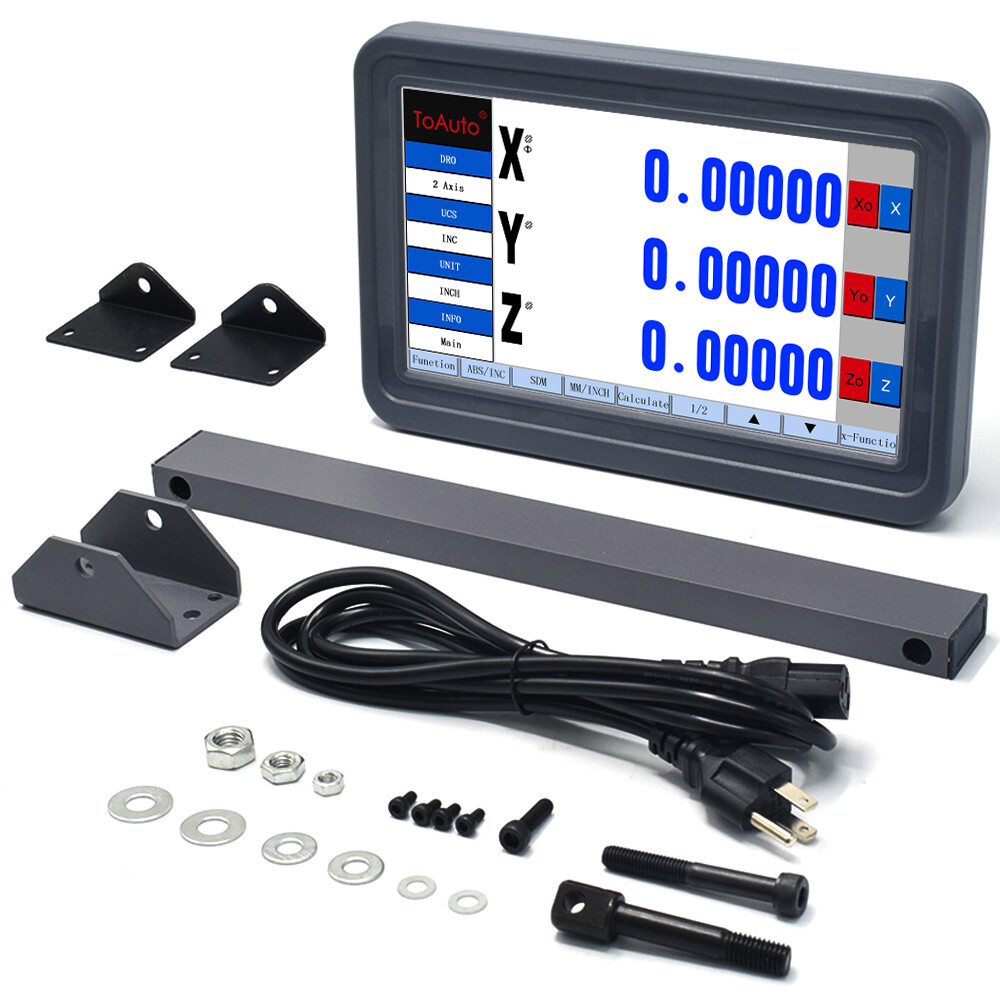 2/3 Axis Digital Readout Touch Screen DRO Display Linear Glass Scale 100-2000MM