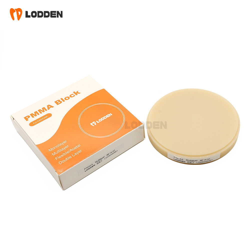 Multilayer Dental PMMA Block Acrylic Resin Disc Temporary Restorations Materials