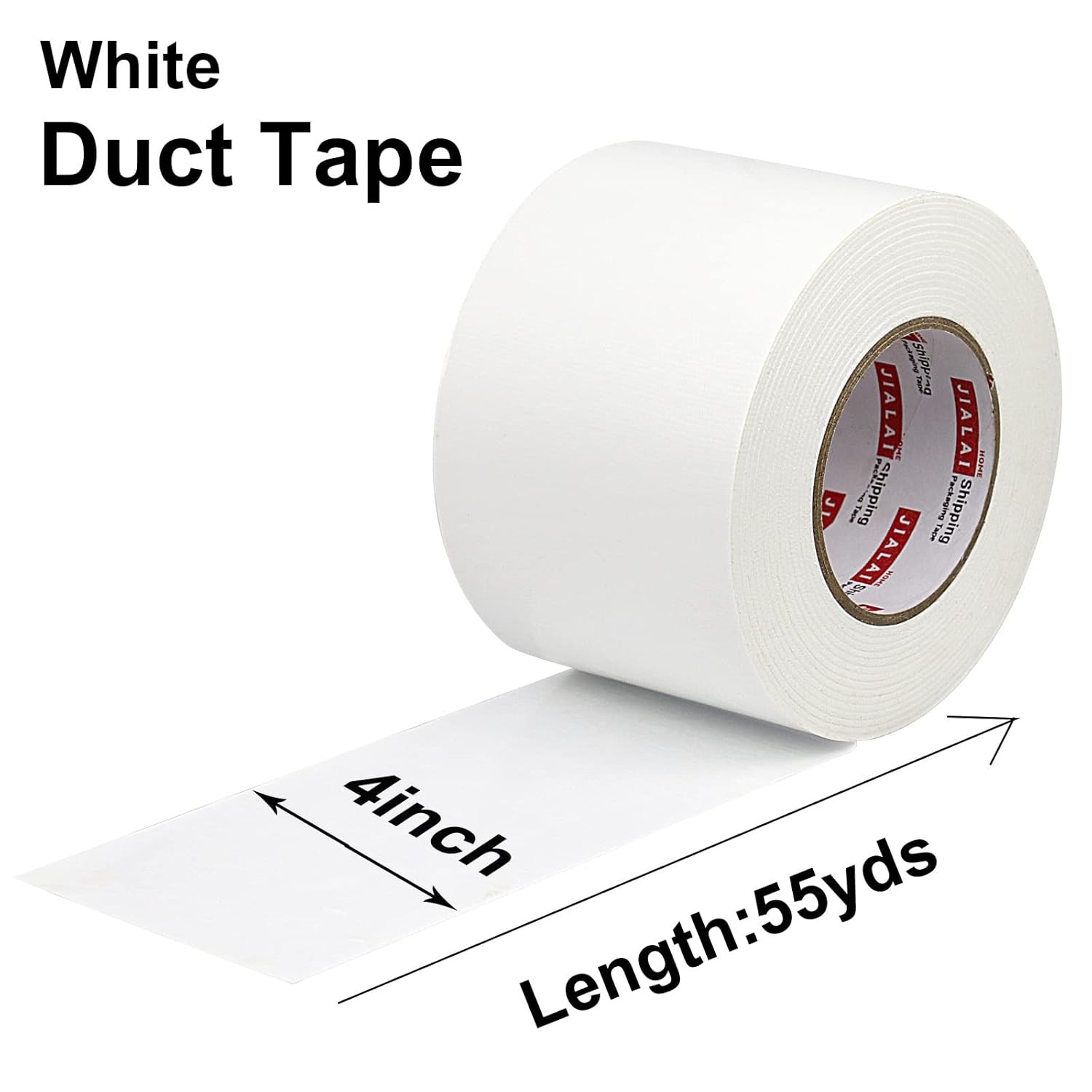 White 4″ Industrial Duct Tape 55 Yds 9 Mil Heavy Duty Waterproof No Residue Craf