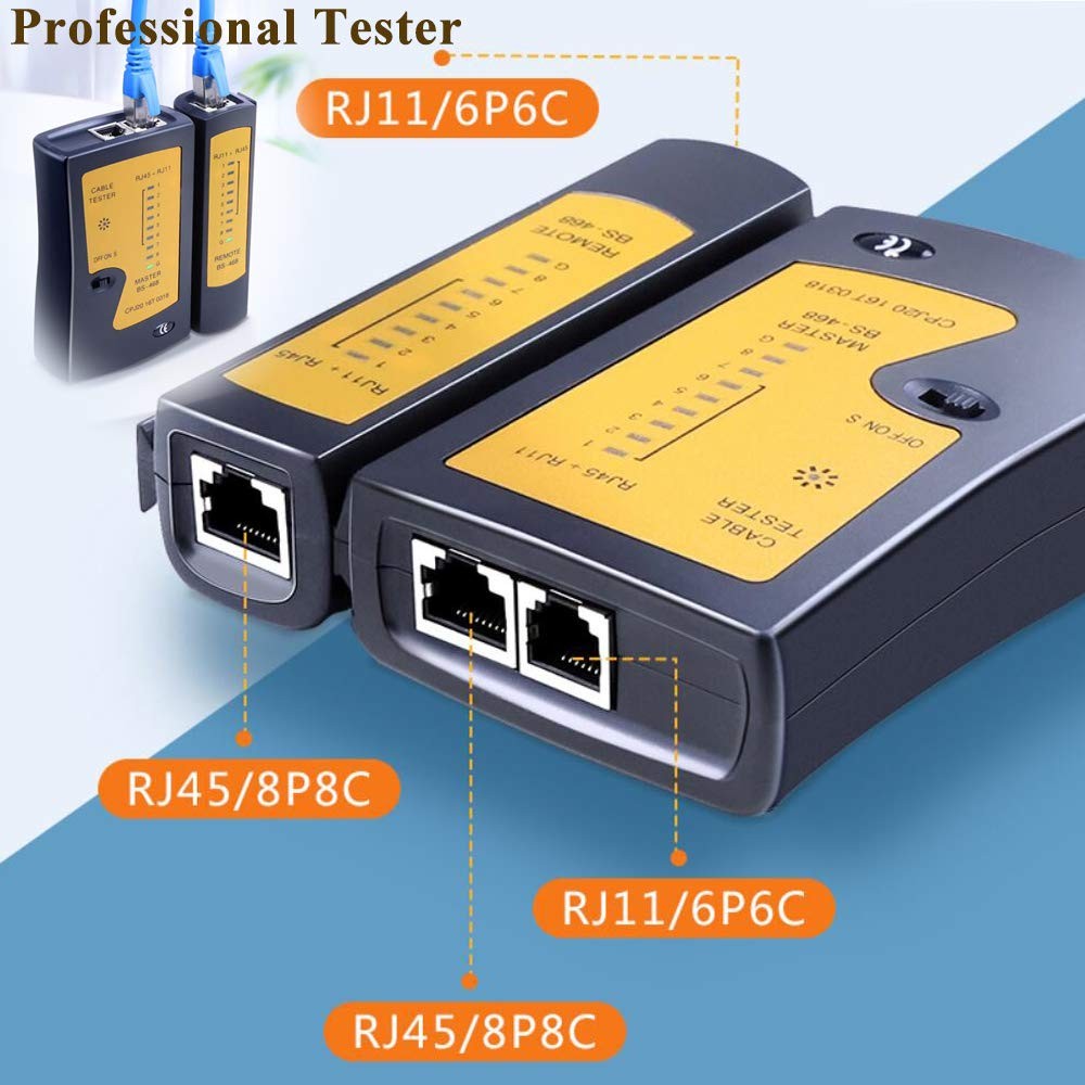 LEATBUY Network Crimp Tool Kit for RJ45/RJ11/RJ12/CAT5/CAT6/Cat5e/8P