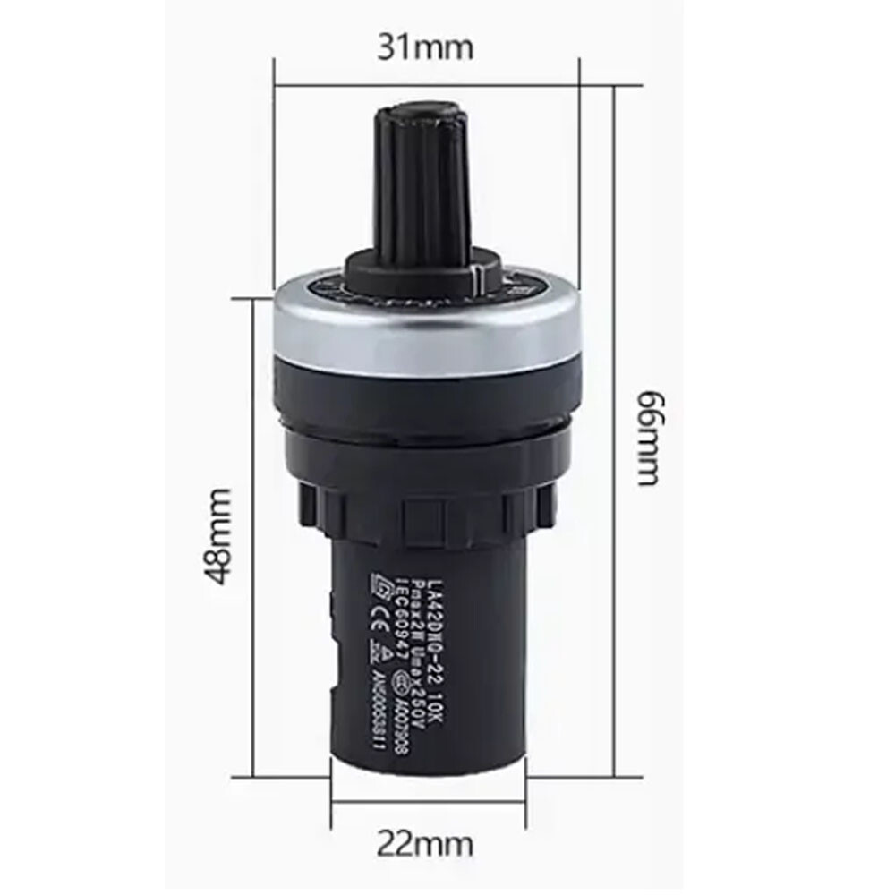 4-20 Pack LA42DWQ-22 22mm Panel Mount Potentiometer, 5K/10K Ohm, 2W 250V USA