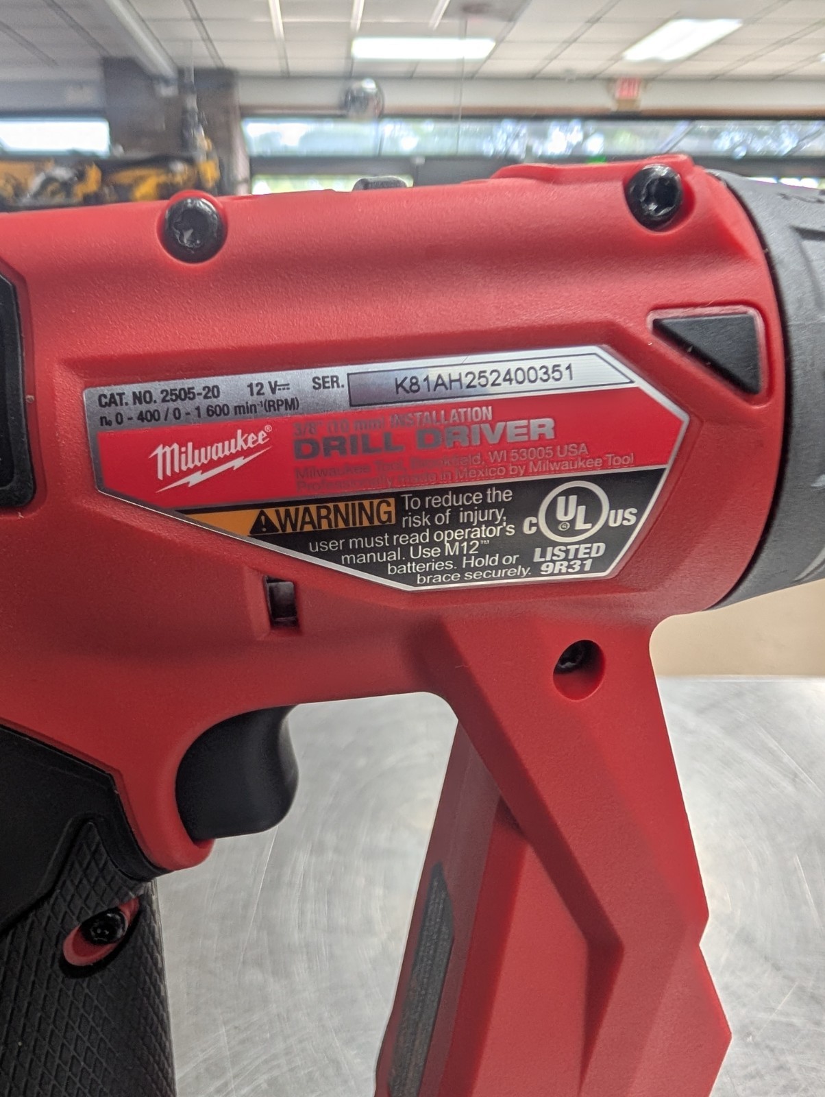 Milwaukee 2505-20 M12 FUEL Installation Drill/Driver w/ battery in case