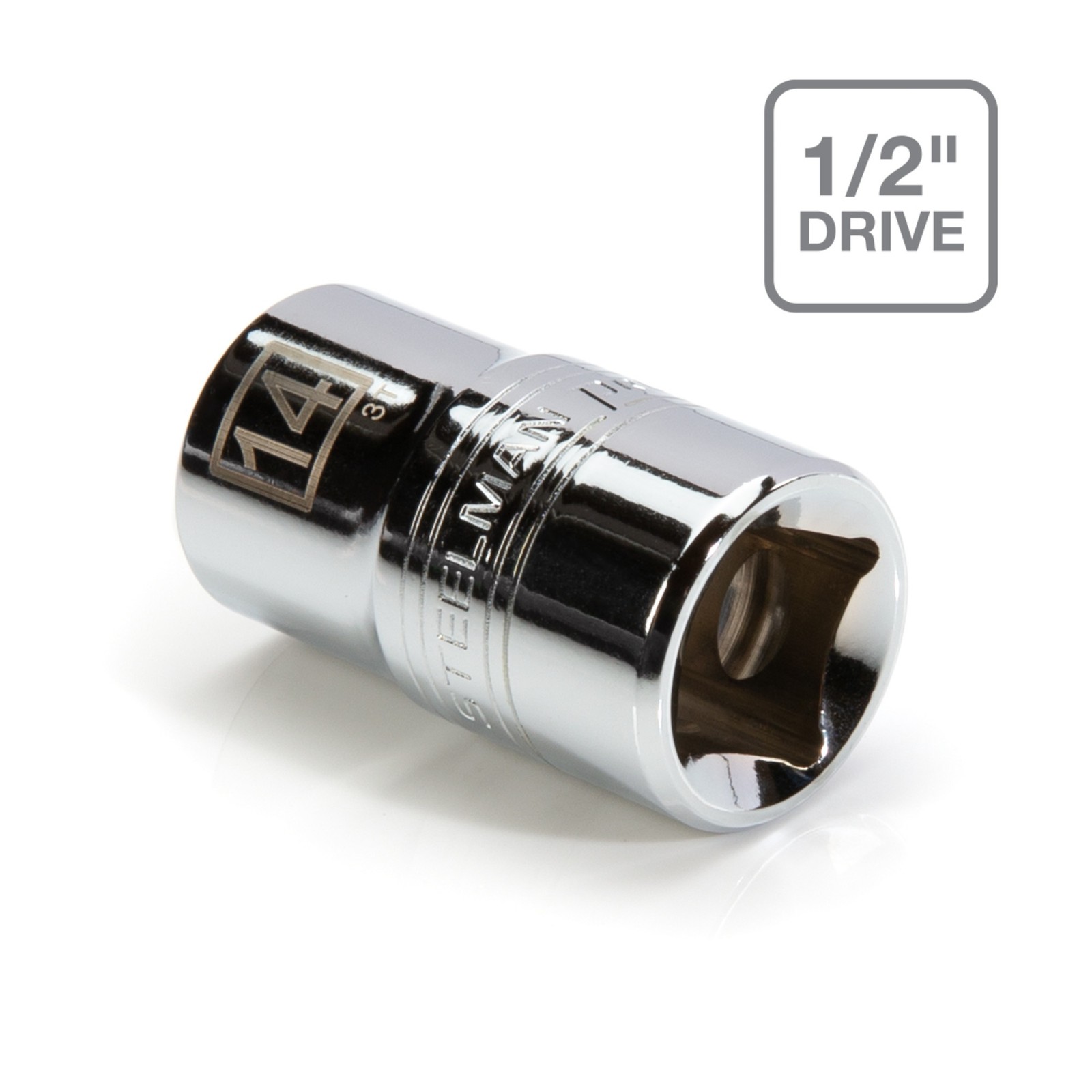 STEELMAN PRO 1/2-Inch Drive x 14mm Shallow 6-Point Metric Socket, 78311