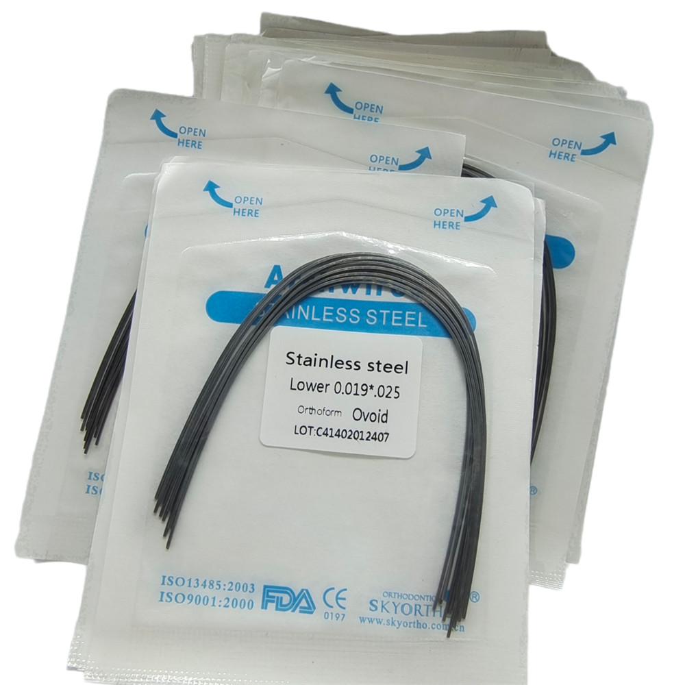 Dental Orthodontic Oval Stainless Steel Ovoid Arch Wires 16Size Rectangular Arcs