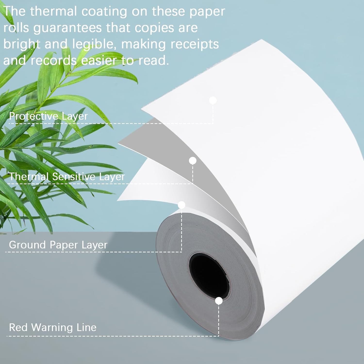5 Rolls 2.25″x50ft Thermal Receipt Paper POS Cash Register
