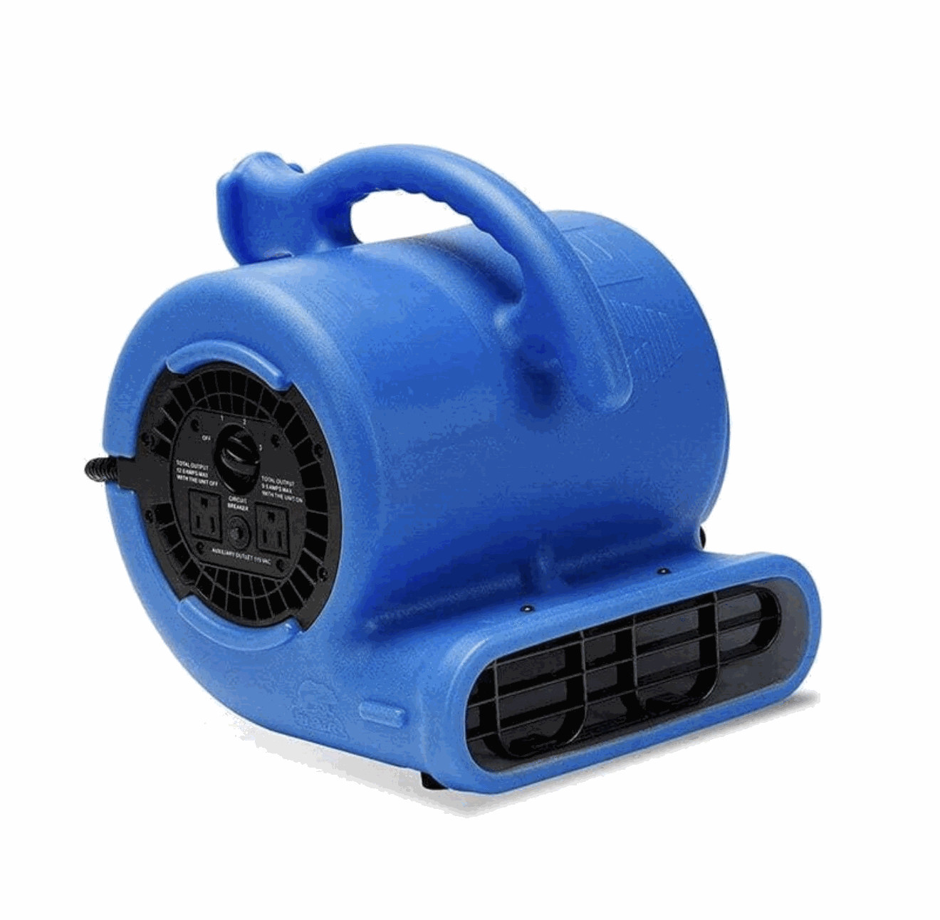 B-Air 1/4 HP Blower Fan w/ Carpet Dryer for Water Damage Restoration in Blue