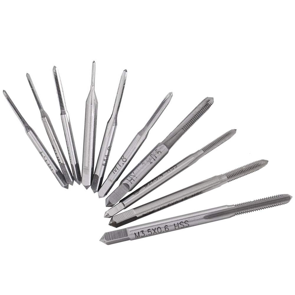 10Pcs Micro Taps Bits Mini Machine Screw Drill Tap Set Metric Thread Screws Plug