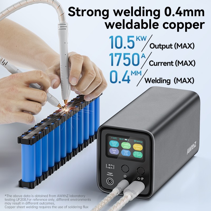 AWithZ 10.5KW Spot Welder Super Farad Capacitor Spot Welding Machine For 18650