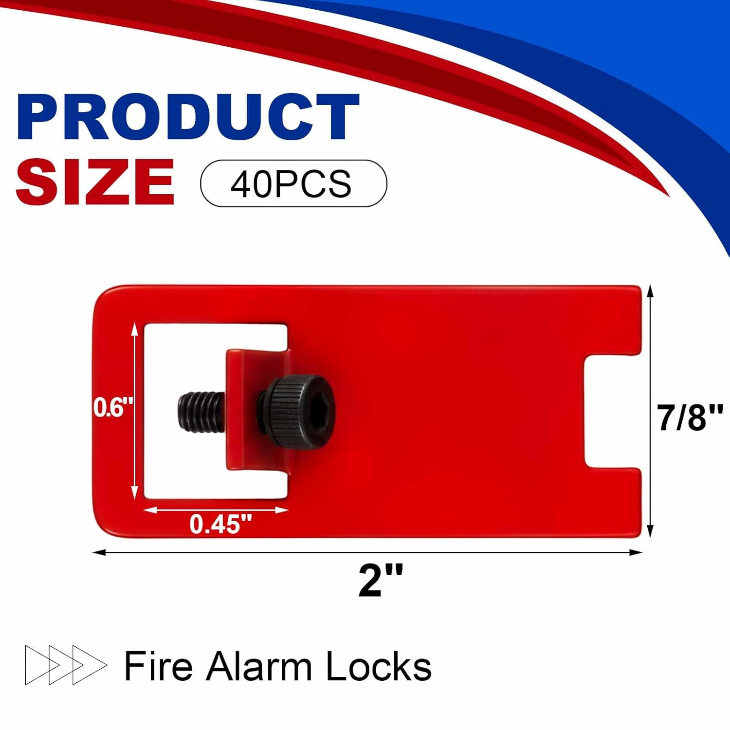 40 Sets Fire Alarm Locks Circuit Breaker Lockout Kit with Label Stickers FA Emer