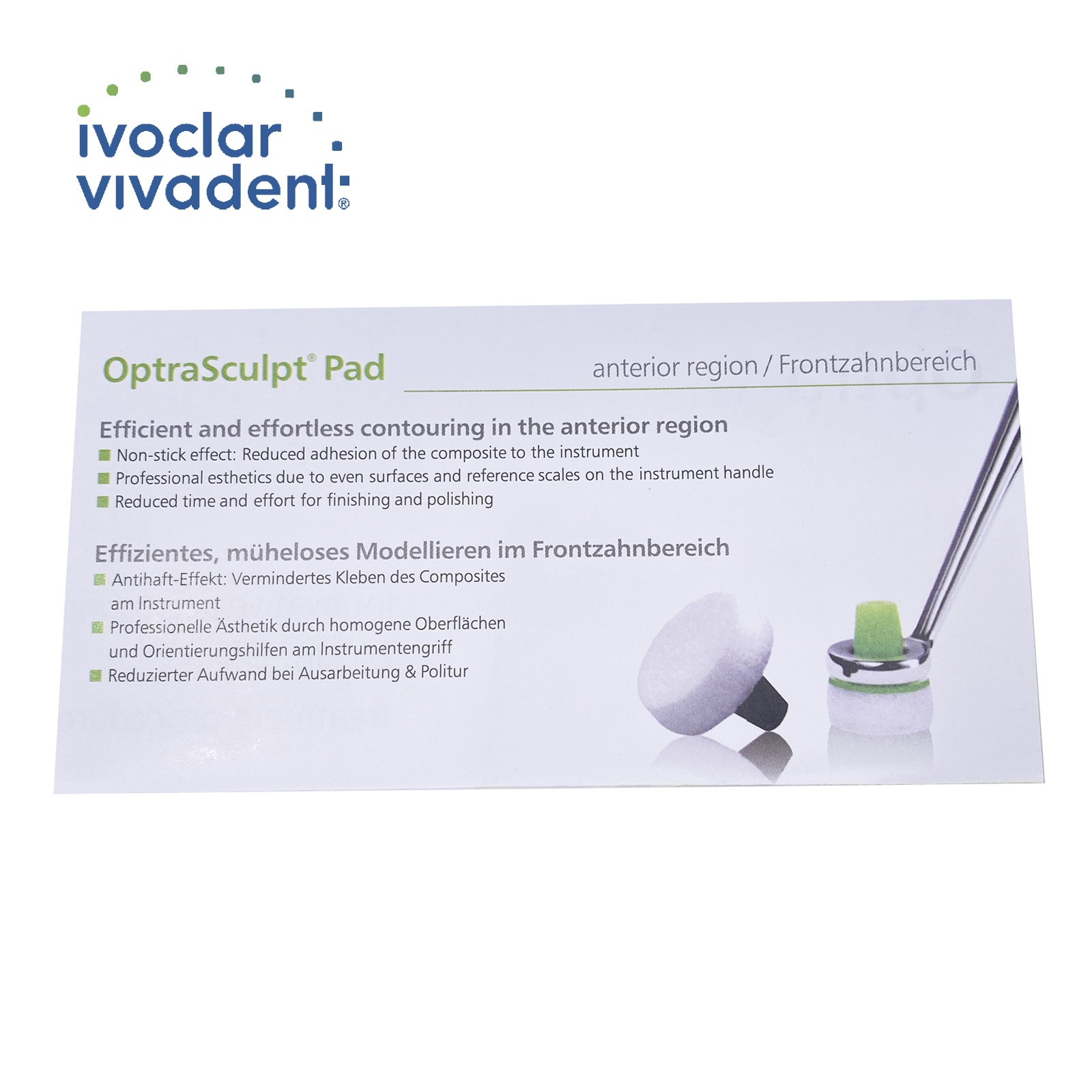 Dental Foam Pads Kit Veneer Composite Resin Filling Spatula Handle Optrasculpt