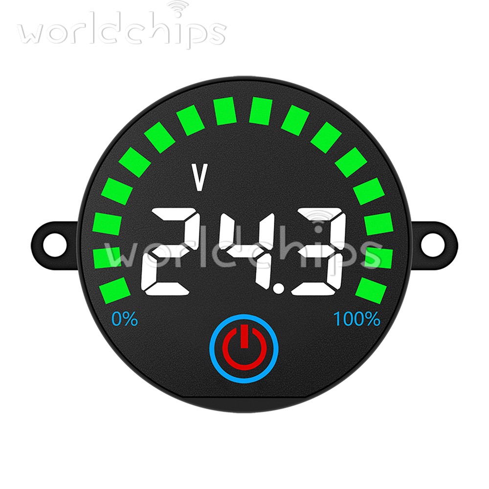 5pcs DC7-55V Acid/Li-ion Volt Indicator Battery Level Display Power-Off Memory