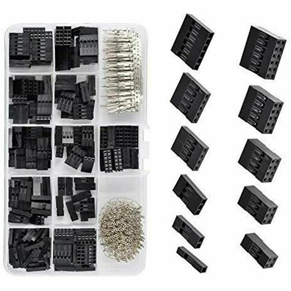 620Pcs 2.54mm Pitch SM Housing Connector Male Female Crimp Pins Adaptor Jst Kit