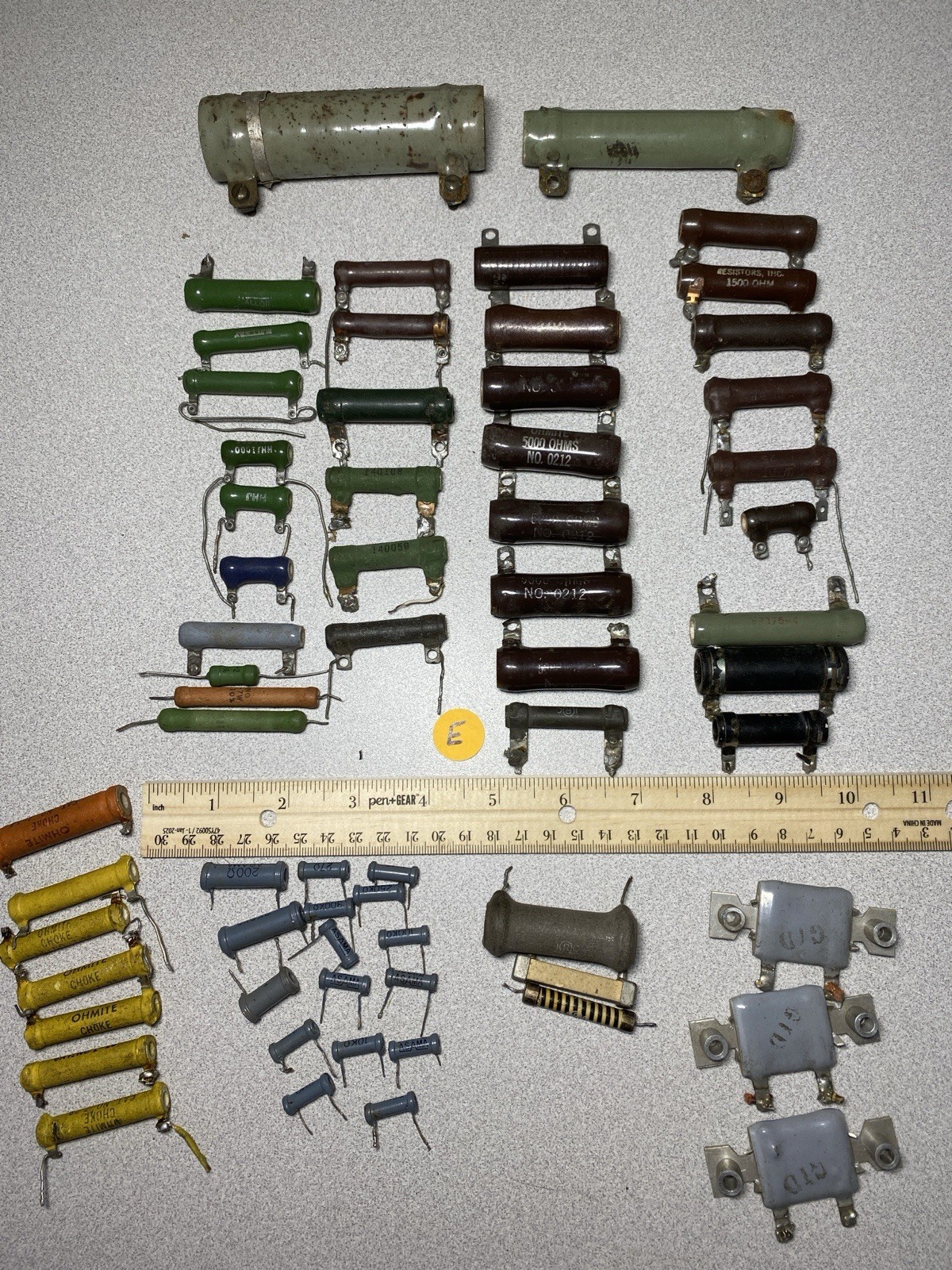 Mixed Lot 50+ VTG Wirewound Ceramic Power resistors Ohmite Vitrohm Mallory Asama