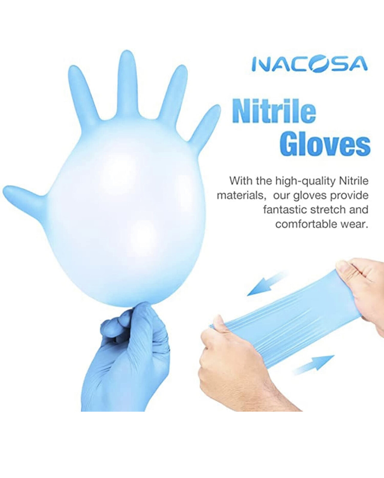 Nitrile Gloves1000 Count Disposable Exam MediumGloves 10 boxes (100 gloves each)