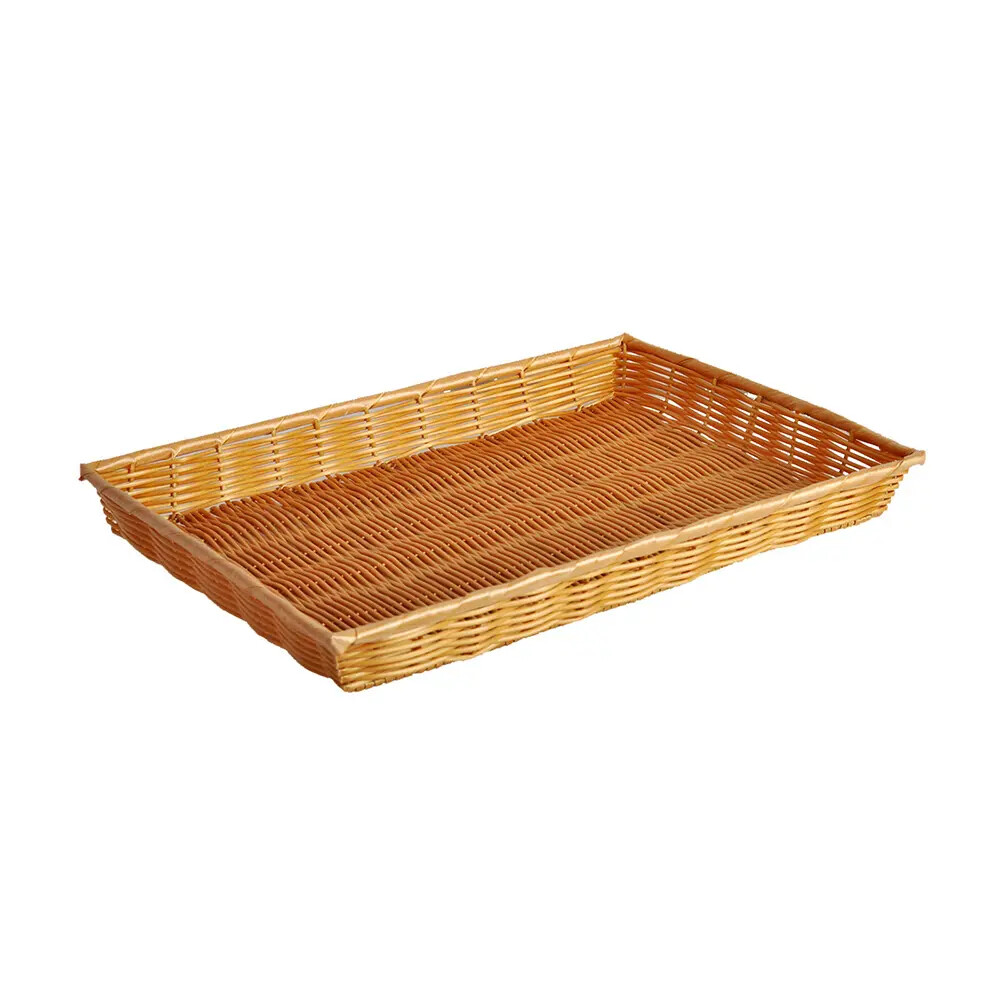 Thunder Group 18″ x 13″ x 2″ Natural Tan Polyproylene Rectangular Basket