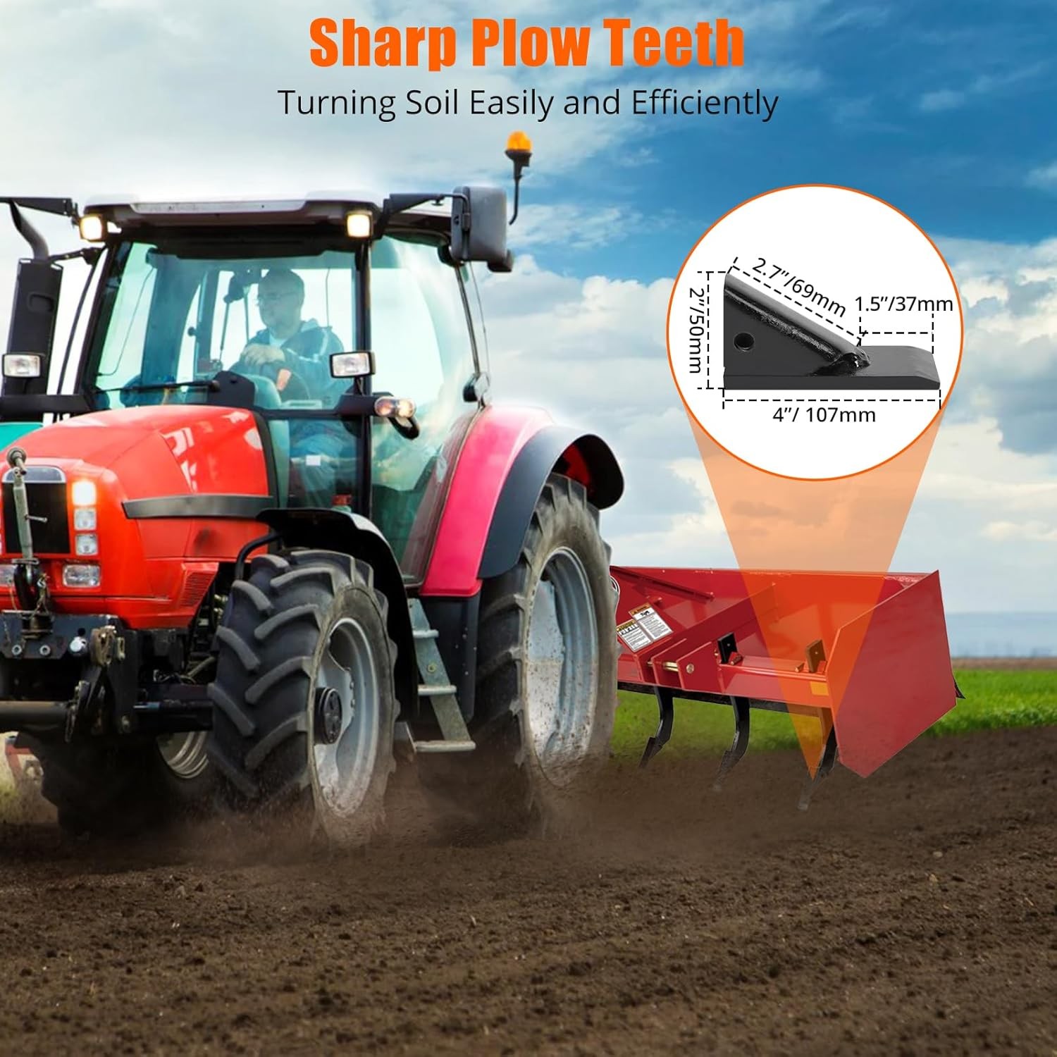 1/5/6 Pack 18” Box Blade Shank Scarifier Shanks Teeth 4 Holes Box Scraper Shank