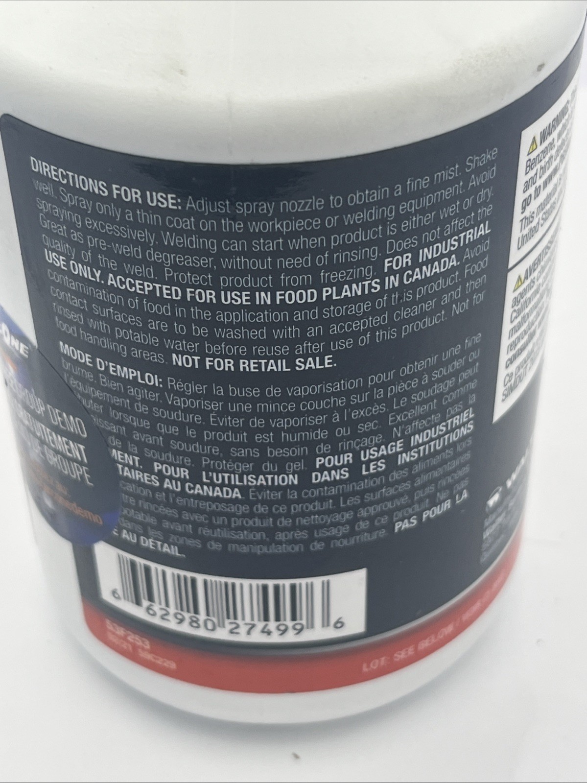 (2) WALTER E-WELD 3 Hi Temp Anti Spatter Welding Spray 16.9 FL. OZ for MIG, TIG