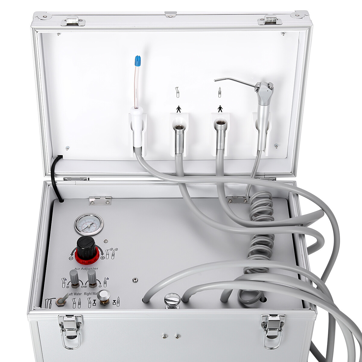 Unidad Dental Portátil: Jeringa, Succión, Turbina, Compresor 4H / Silla Opcional