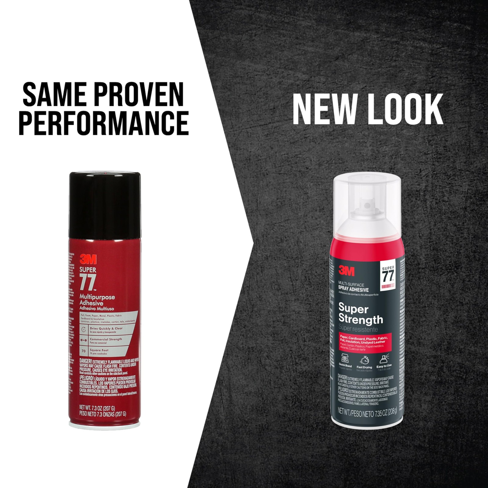 3M Super 77 Multi-Surface Spray Adhesive | Provides Secure Bond In 15 Seconds, D